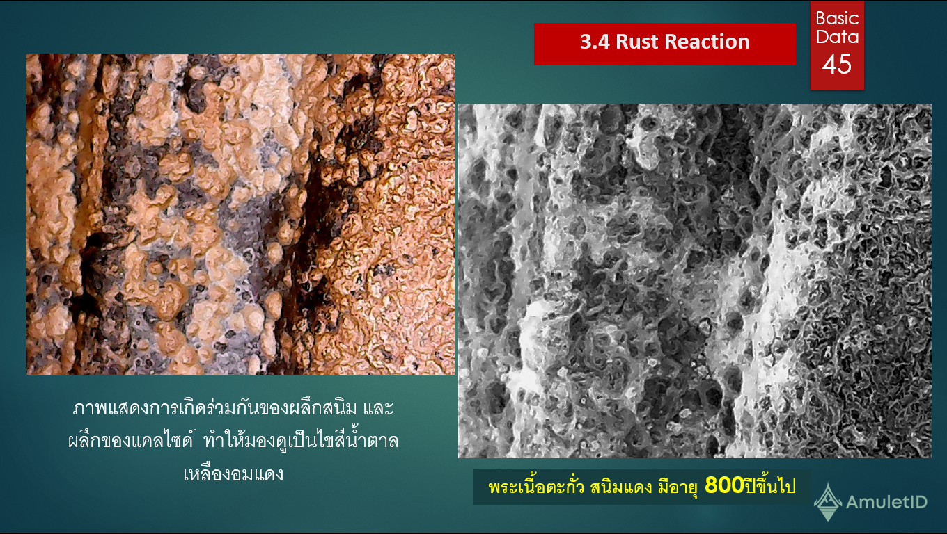 Rust Reaction การประเมินความแท้ของพระเนื้อโลหะ และอายุของผิวโลหะจากลักษณะการเกิดของสนิม